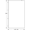 Kép 4/4 - Geberit GEO Walk-In fix oldalfal 120x200 cm átlátszó üveg, Reflex bevonat, ezüst profillal 560.159.00.2