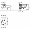 Kép 2/5 - Geberit (Keramag) Icon fali WC Rimfree, öblítőperem nélkül 204060000