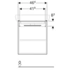 Kép 3/4 - Geberit Selnova alsó szekrény mosdóhoz, egy ajtóval 500.178.01.1