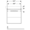 Kép 3/4 - Geberit Selnova alsó szekrény mosdóhoz, egy ajtóval 500.180.01.1