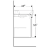 Kép 4/4 - Geberit Selnova alsó szekrény mosdóhoz, egy ajtóval 500.180.01.1