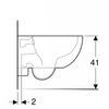 Kép 4/4 - Geberit Selnova Compact fali WC, rövidített kivitel, Rimfree 500.377.01.2