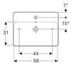 Kép 2/4 - Geberit VariForm 60x45 cm pultra ültethető mosdó 500.780.01.2