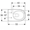 Kép 2/4 - Geberit Selnova fali WC, Rimfree 501.545.01.1