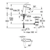 Kép 2/2 - Grohe Eurosmart hidegindítású egykaros mosdócsaptelep, M méret 23393 10E (2339310E)