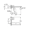 Kép 2/2 - Grohe Lineare egykaros fali mosdócsaptelep L-méret, supersteel 23444 DC1 (23444DC1)