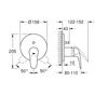 Kép 2/2 - Grohe Eurostyle egykaros falba épített zuhanycsaptelep fehér, 2 fogyasztóhoz 24047LS3