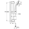 Kép 2/2 - Grohe Euphoria zuhanygarnitúra 90 cm-es zuhanyrúddal Eco 27225 001 (27225001)