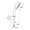 Kép 2/2 - Grohe Tempesta ÚJ Cosmopolitan zuhanygarnitúra III 9,5 liter/perc 27588 002 (27588002)