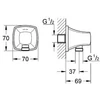 Kép 2/2 - Grohe Grandera fali csatlakozó könyök 27970 IG0 (27970IG0)