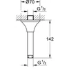 Kép 2/2 - Grohe Grandera mennyezeti zuhanykar 27978 000 (27978000)