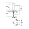 Kép 2/2 - Grohe Eurostyle Cosmopolitan egykaros mosogató csaptelep 1/2" közepes kifolyó ablak elé szereléshez 31159 002 (31159002)