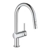 Kép 1/2 - Grohe Minta Touch egykaros mosogató csaptelep kihúzható zuhannyal, króm 31358002