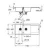 Kép 2/2 - Grohe K500 80-C 116/50 2.0 Composite mosogató, gránit fekete 31647AP0