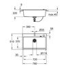 Kép 2/2 - Grohe K700 80-C 78/51 1.0 Composite mosogató, gránit fekete 31652AP0