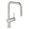 Kép 1/2 - Grohe Minta egykaros mosogató csaptelep kihúzható zuhanyfejjel, supersteel 32322DC2