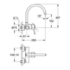 Kép 2/2 - Grohe Concetto egykaros fali mosogató csaptelep 32667 001 (32667001)