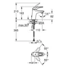 Kép 2/2 - Grohe Eurostyle (2015) egykaros mosdó csaptelep behúzható láncos, S méret 33557003