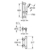 Kép 2/2 - Grohe Grohtherm 1000 termosztátos zuhanycsaptelep zuhanyszettel 34151004