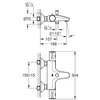 Kép 2/2 - Grohe Grohtherm 800 termosztátos kádcsaptelep 34576000