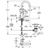 Kép 2/5 - Grohe BauLoop Egykaros mosdócsaptelep 1/2″ L-es méret króm 23763001