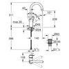 Kép 2/5 - Grohe BauLoop Egykaros mosdócsaptelep 1/2″ L-es méret króm 23891001