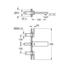 Kép 5/5 - Grohe Allure 3-lyukas mosdócsaptelep 1/2" S-méret hard graphite 20189A02