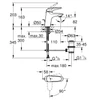 Kép 2/2 - Grohe Wave hidegindítású Egykaros mosdócsaptelep 1/2″ S-es méret króm 23581001