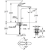 Kép 2/2 - Grohe Wave Egykaros mosdócsaptelep 1/2″ XL-es méret króm 23585001