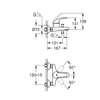 Kép 2/2 - Grohe Start Curve Egykaros kádcsaptelep 1/2″ króm 23768000