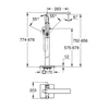 Kép 5/5 - Grohe Allure Egykaros kádtöltő csaptelep 1/2″, padlóra szerelhető hard graphite 25222A01