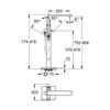 Kép 3/3 - Grohe Allure Egykaros kádtöltő csaptelep 1/2, padlóra szerelhető brushed warm sunset 25222DL1