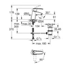 Kép 2/2 - Grohe Start Egykaros mosdócsaptelep 1/2″ S-es méret króm 31137001