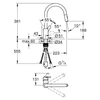 Kép 2/2 - Grohe Get Egykaros mosogatócsap 1/2″ króm 31484001