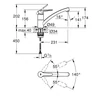 Kép 2/4 - Grohe StartEco Egykaros mosogatócsap 1/2″ króm 31685000