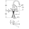 Kép 2/2 - Grohe Feel Egykaros mosogatócsap 1/2″ króm 32671002