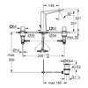 Kép 4/4 - Grohe Allure Brilliant 3-lyukas mosdócsaptelep, 1/2″ L-es méret 20627AL0