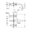 Kép 3/3 - Grohe Atrio 3-lyukas mosdócsaptelep M-Size 20661000