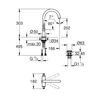 Kép 2/2 - Grohe Atrio Egylyukas mosdócsaptelep, 1/2″ L-es méret 21145000