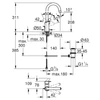 Kép 4/4 - Grohe Eurosmart Egykaros mosdócsaptelep 1/2″ L-es méret 23537003