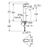 Kép 4/4 - Grohe BauEdge Egykaros mosdócsaptelep 1/2″ XL-es méret 23761001