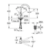 Kép 3/3 - Grohe Atrio Egykaros mosdócsaptelep 1/2″ XL-es méret 24365DA0