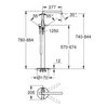 Kép 2/2 - Grohe Essence Egykaros kádtöltő csaptelep 1/2″, padlóra szerelhető 25248A01