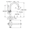 Kép 2/2 - Grohe Atrio Kádcsaptelep, 1/2″ 25272000