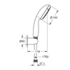 Kép 2/2 - Grohe Vitalio Go 100 Falitartós zuhanygarnitúra, 1 féle vízsugaras kézizuhannyal 26198000