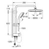 Kép 4/4 - Grohe Vitalio Start System 250 Flex zuhanyrendszer diverterrel falra szereléshez 266802430