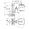 Kép 5/5 - Grohe Vitalio Comfort 250 Termosztátos zuhanyrendszer falra szerelésre 26697001