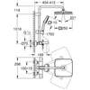 Kép 5/5 - Grohe Tempesta System 250 Cube Termosztátos zuhanyrendszer kádtöltővel falra szerelésre 26975001