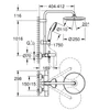 Kép 5/5 - Grohe Tempesta System 250 Termosztátos zuhanyrendszer kádtöltővel falra szerelésre 26978001