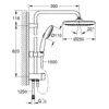 Kép 5/5 - Grohe Tempesta System 250 Flex zuhanyrendszer diverterrel falra szereléshez 26980001